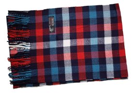 (image for) Cashmere Feel Pattern Scarf Red/Blue