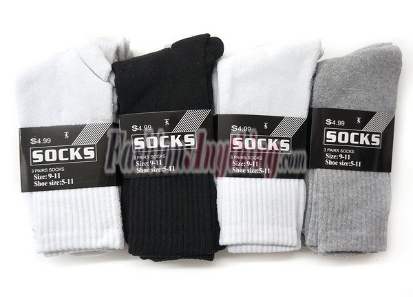 (image for) Men\'s Basic Crew Socks Dozen (12 Pairs) - Assorted Color