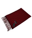 (image for) Woven Cashmere Feel Houndstooth Scarf Red