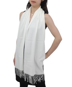 (image for) Solid Cashmere Feel Scarf Ivory