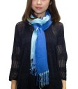 (image for) Ombre Solid Print Scarf Blue/Aqua Blue