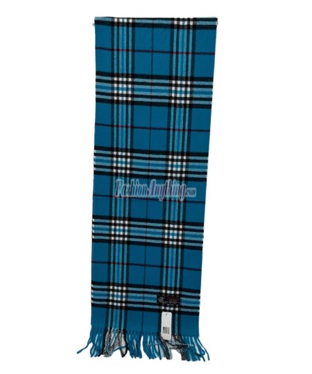 (image for) Woven Cashmere Feel Classic Scarf Bright Blue