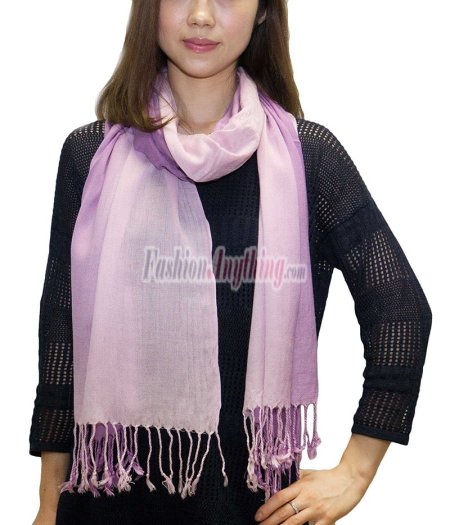 (image for) Ombre Solid Print Scarf Purple/Light Purple