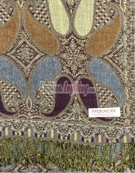 (image for) Colored Paisley Scarf Coffee