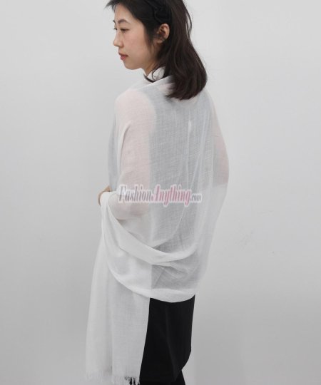 (image for) Solid Lightweight Scarf White