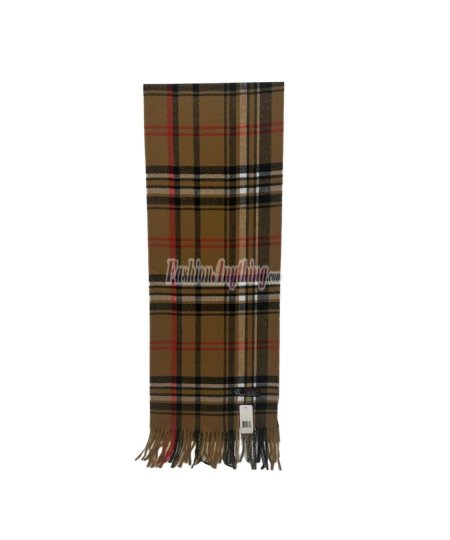 (image for) Cashmere Feel Classic Scarf Brown/Black/Red