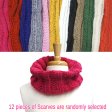 (image for) Solid Color Cable Knit Neck Warmer Scarf 1 DZ, Asst. Color