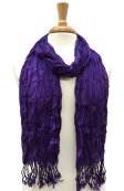 (image for) Purple Crinkle Thin Scarf