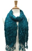 (image for) Teal Crinkle Thin Scarf