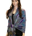 (image for) Colorful Paisley Scarf Purple / Blue