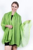 (image for) Light Solid Chiffon Shawl Lime Green