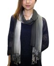(image for) Ombre Solid Print Scarf Charcoal/Silver