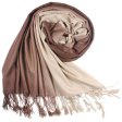 (image for) Ombre Solid Print Scarf Mocha/Beige