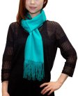 (image for) Winter Cashmere Feel Scarf Teal Green
