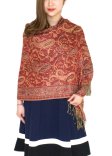 (image for) Classic Paisley Pashmina Scarf Red
