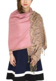 (image for) Luxury 2ply Pasiley Pashmina Pink