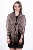 (image for) Silky Soft Solid Pashmina Scarf Mocha