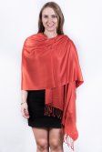 (image for) Rust Red Solid Pashmina Scarf 