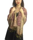 (image for) Jacquard Paisley Pashmina 2-Ply Pale Violet Red