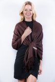 (image for) Coffee Solid Pashmina Label Scarf