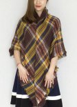(image for) Oversized Blanket Shawls Brown/Yellow