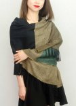 (image for) Cashmere Feel Multi-Colored Shawl Brown / Green