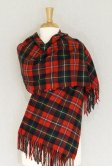 (image for) Cashmere Feel Plaid Shawl Red / Green