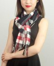 (image for) Woven Cashmere Feel Plaid Scarf Z01 Black/Red