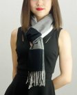 (image for) Woven Cashmere Feel Checker Scarf Z09 Black/Grey