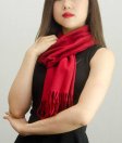 (image for) Solid Cashmere Feel Scarf Burgundy