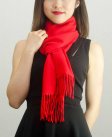 (image for) Solid Cashmere Feel Scarf Red