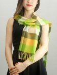 (image for) Woven Cashmere Feel Checker Scarf Z23 Lime