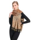 (image for) Big Paisley Thicker Pashmina Golden Brown