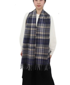 (image for) Cashmere Feel Classic Scarf Grey/Purple
