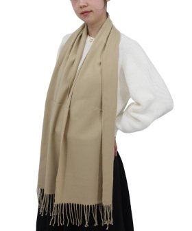 (image for) Solid Cashmere Feel Scarf Beige