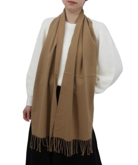 (image for) Solid Cashmere Feel Scarf Camel