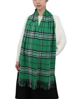 (image for) Woven Cashmere Feel Classic Scarf Green