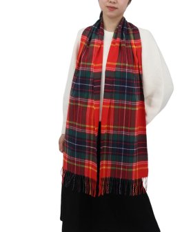 (image for) Cashmere Feel Classic Scarf Red/Green/Yellow