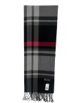(image for) Woven Cashmere Feel Classic Scarf Black/Grey/Burgundy