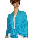 (image for) Silky Soft Solid Pashmina Scarf Bright Blue