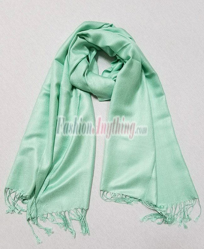 (image for) Silky Soft Solid Pashmina Scarf Honeydew 