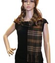 (image for) Woven Cashmere Feel Plaid Scarf #20-02 Dark Brown