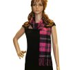 (image for) Woven Cashmere Feel Checker Scarf 48 Hot Pink / Black