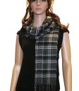 (image for) Woven Cashmere Feel Checker Scarf A57 Grey / Black