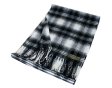 (image for) Cashmere Feel Plaid Scarf A58 White/Black