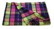 (image for) Woven Cashmere Feel Plaid Scarf Purple/Green