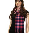 (image for) Woven Cashmere Feel Square Design Scarf A7 Red / Navy