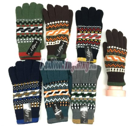 (image for) Wool Knitted Winter Gloves 1dz (12 pairs) Assorted B5041
