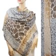 (image for) Giraffe Assorted Pattern Scarf Brown