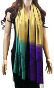 (image for) Floral Ombre Shawl Gold Purple